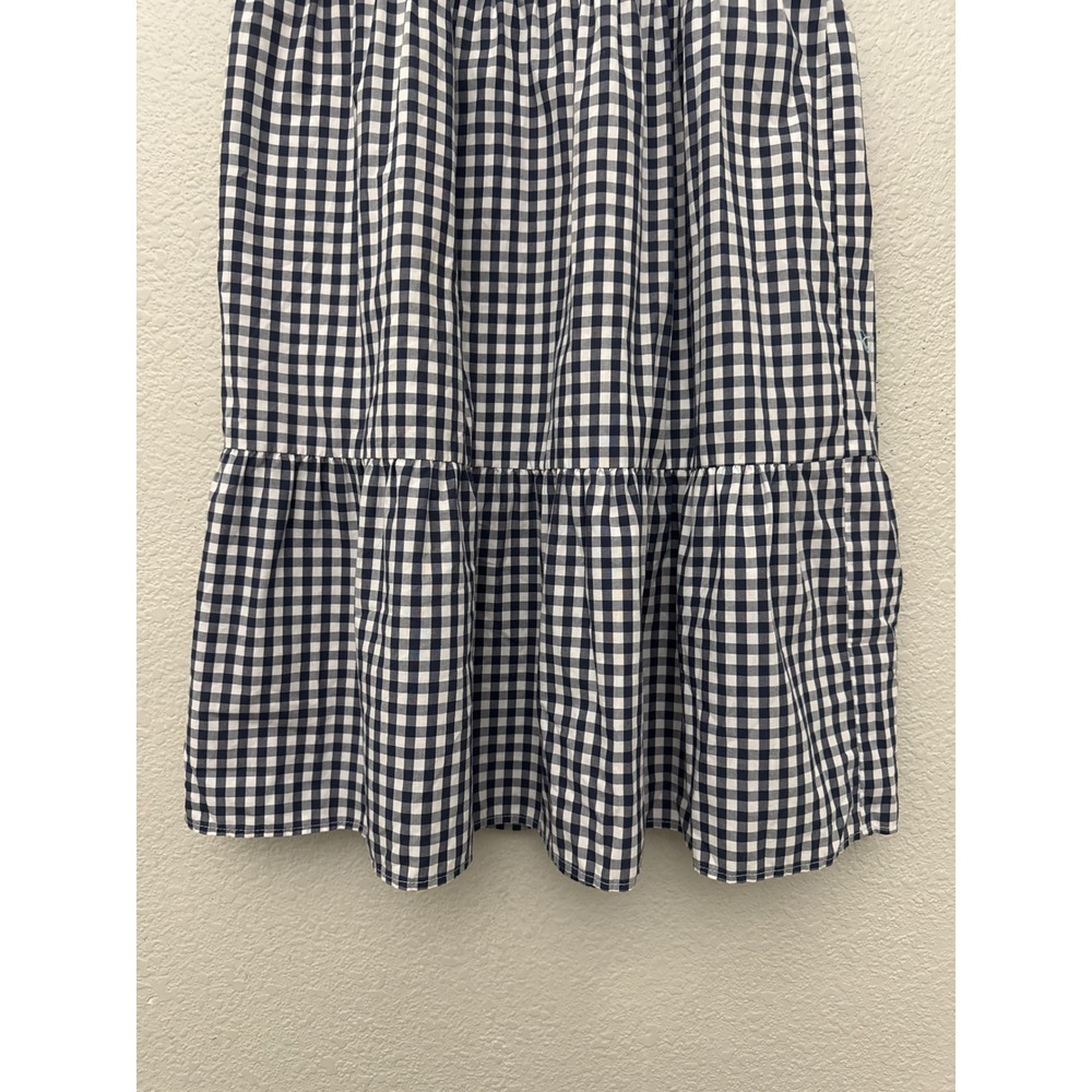 Abercrombie & Fitch Blue White Gingham Tiered Midi Skirt Boho Cottagecore XS - Picture 3 of 11
